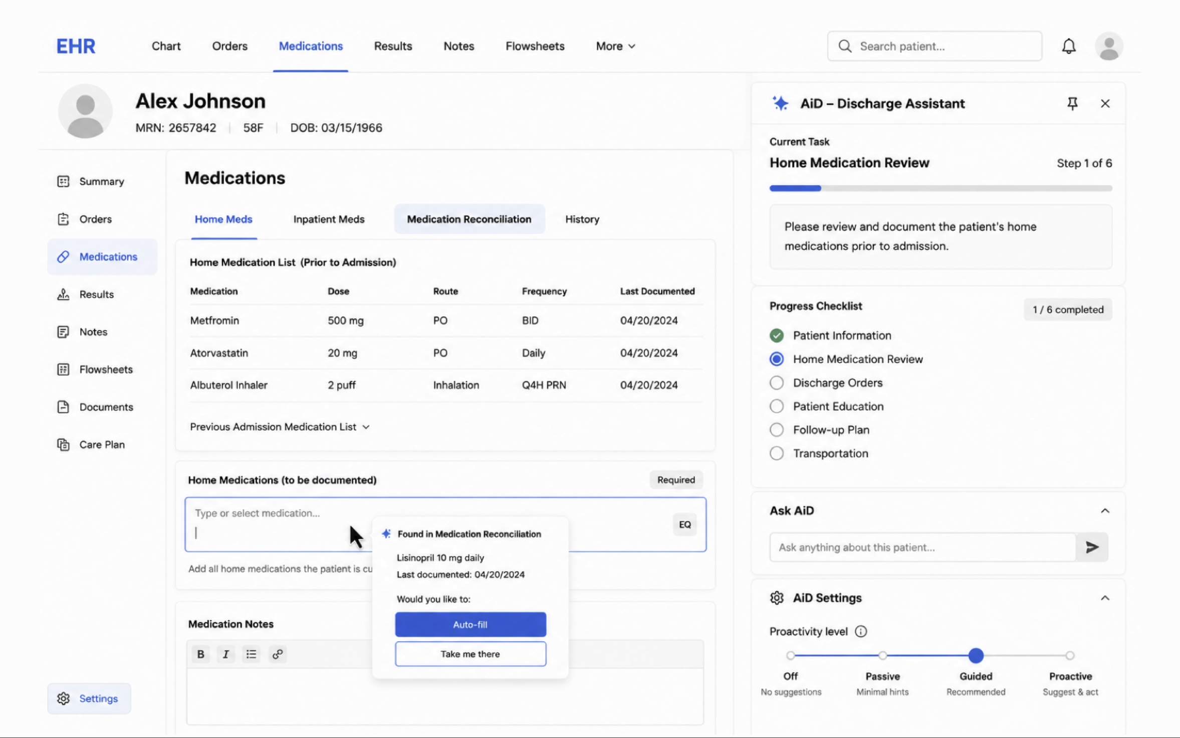 AiDA full solution interface